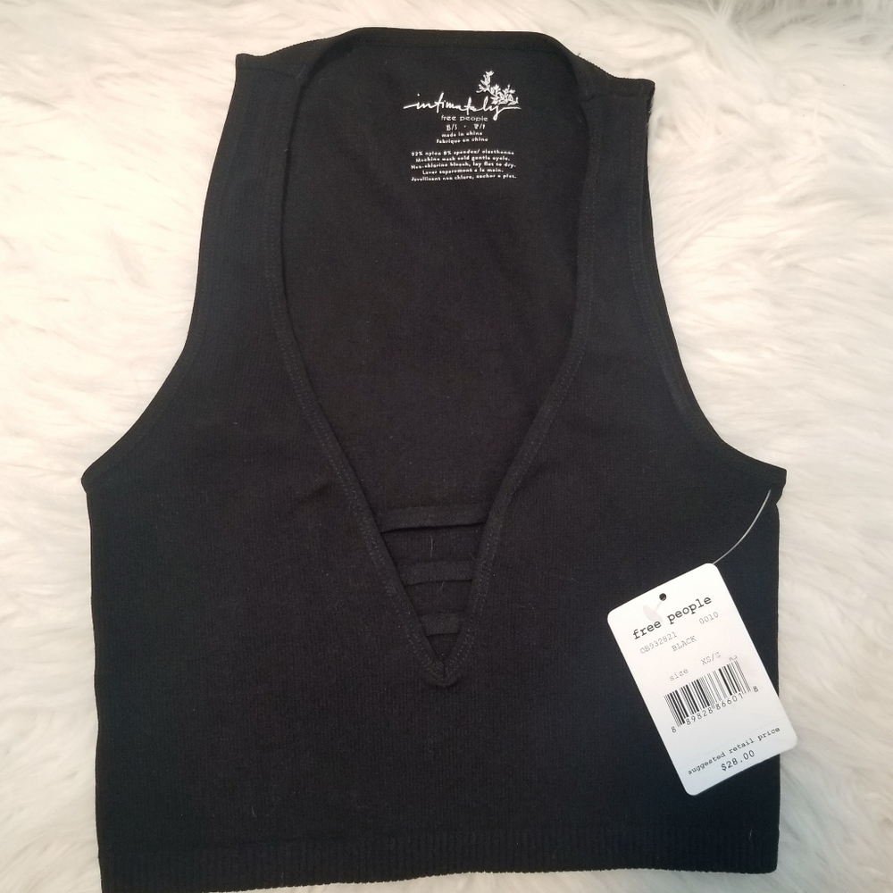 NWT Intimataly Free People Black Bralette